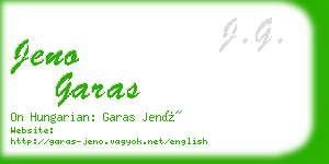 jeno garas business card